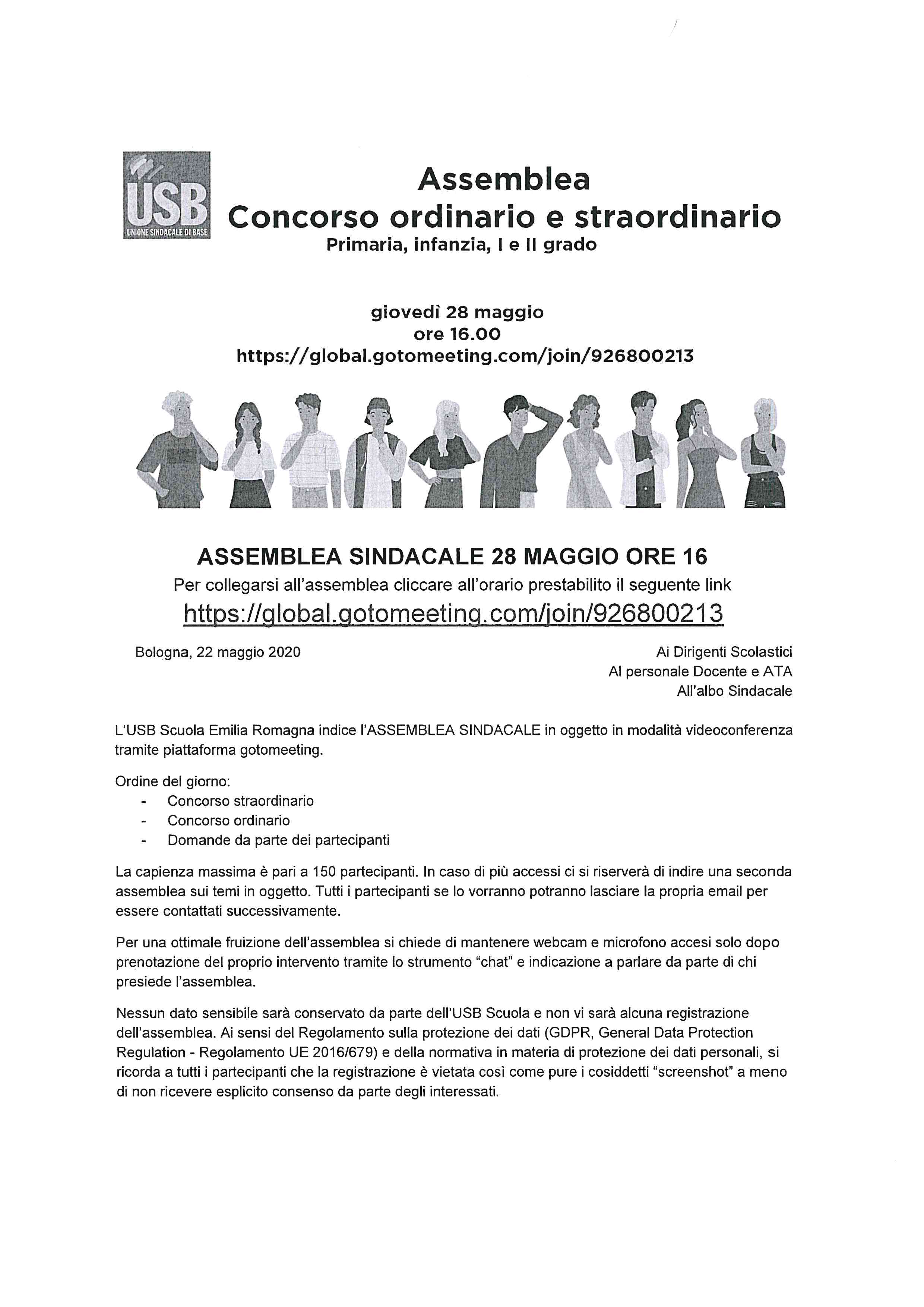 ASSEMBLEA SINDACALE 28 MAGGIO 2020